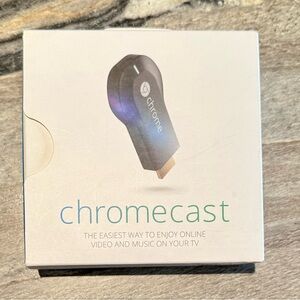 Google Chromecast 1st Gen Media Streamer HDMI Smart TV Device Black Open Box